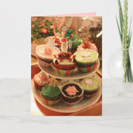 Festiva Tarjeta de Navidades de recetas de torta de torta