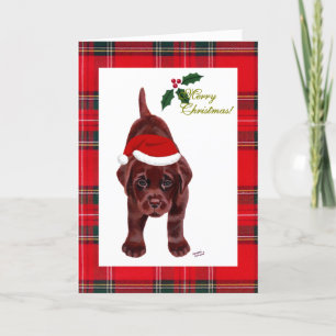 Festiva Tarjeta de Navidades de recuperación de chocolate