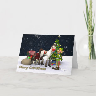 Festiva Tarjeta de Navidades de reemplazo de Rudolf