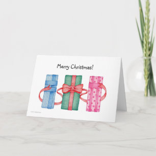 Festiva Tarjeta de Navidades de regalos coloridos