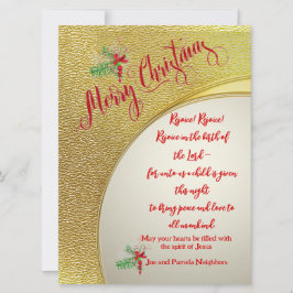 Festiva Tarjeta de Navidades de regocijo de 6,5" x 8,7