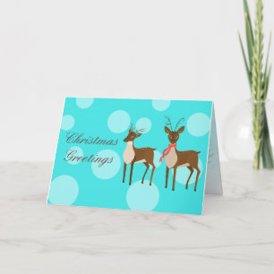 Festiva Tarjeta de Navidades de renos