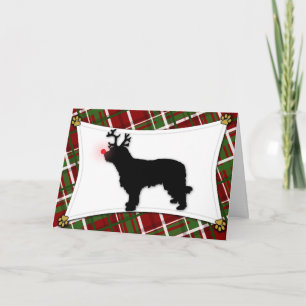 Festiva Tarjeta de Navidades de renos de Sheepdog catalán