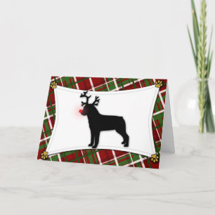 Festiva Tarjeta de Navidades de renos Rottweiler