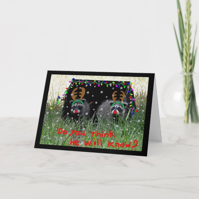 Festiva Tarjeta de Navidades de renos wannabes (Anverso)