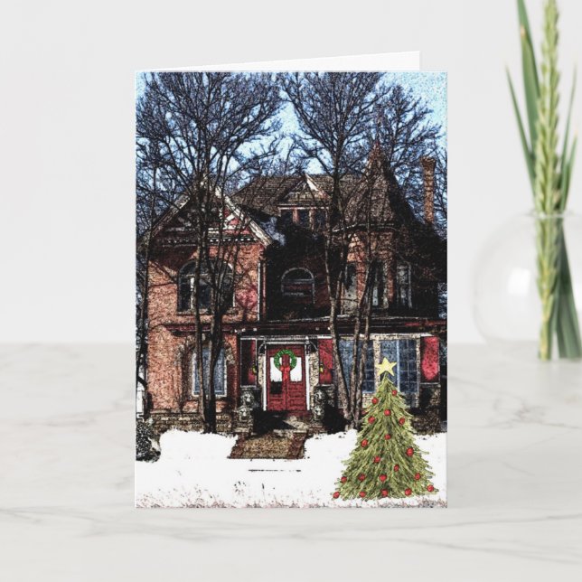 Festiva Tarjeta de Navidades de Saginaw (Anverso)