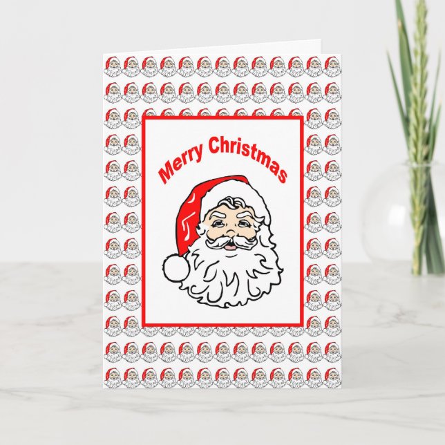 Festiva Tarjeta de Navidades de Santa (Anverso)