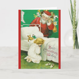 Festiva Tarjeta de Navidades de Santa Clásica para Niños O