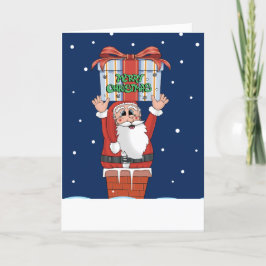 Festiva Tarjeta de Navidades de Santa Claus