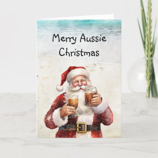 Festiva Tarjeta de Navidades de Santa Claus de Australia