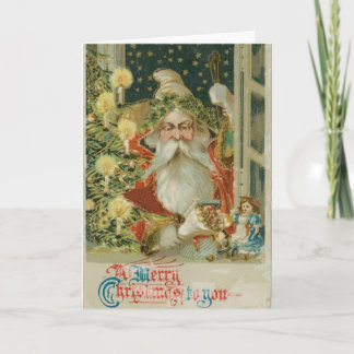 Festiva Tarjeta de Navidades de Santa Claus en Victoria