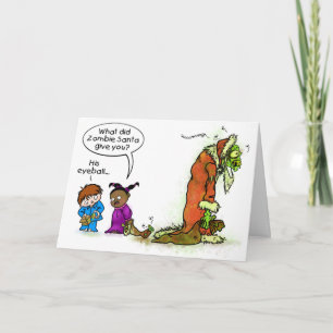Festiva Tarjeta de Navidades de Santa Claus Zombie