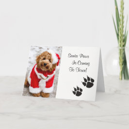 Festiva Tarjeta de Navidades de Santa Paws