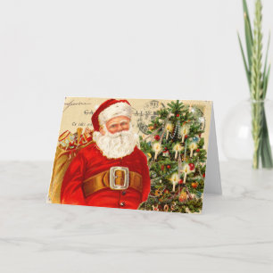 Festiva Tarjeta de Navidades de Santa Vieja