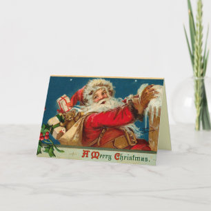 Festiva Tarjeta de Navidades de Santa Vieja