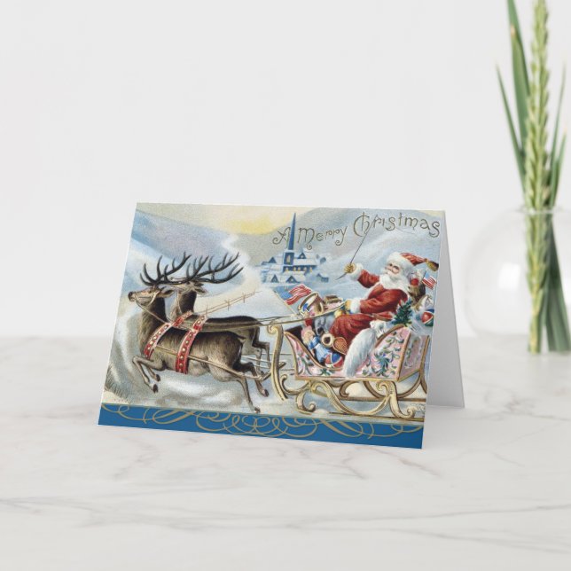 Festiva Tarjeta de Navidades de Santa Vieja (Anverso)