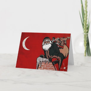 Festiva Tarjeta de Navidades de Santa Vieja