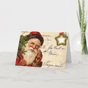 Festiva Tarjeta de Navidades de Santa Vieja