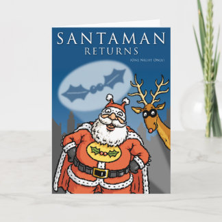 Festiva Tarjeta de Navidades de Santaman