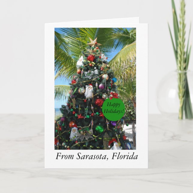 Festiva Tarjeta de Navidades de Sarasota, Florida (Anverso)