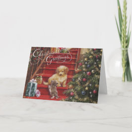 Festiva Tarjeta de Navidades de Seasons Greetings