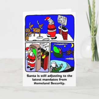 Festiva Tarjeta de Navidades de Seguridad de Santa
