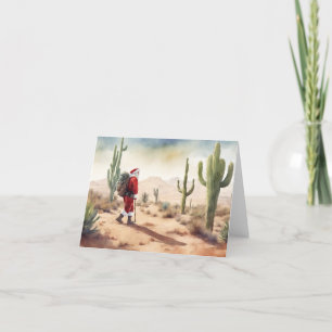 Festiva Tarjeta de Navidades de senderismo del desierto/su