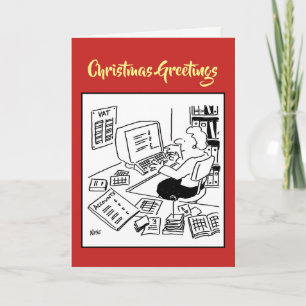 Festiva Tarjeta de Navidades de servicios de secretaría