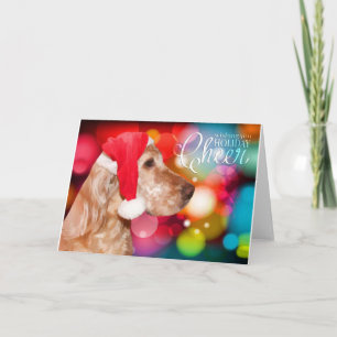 Festiva Tarjeta de Navidades de Setter de Inglés