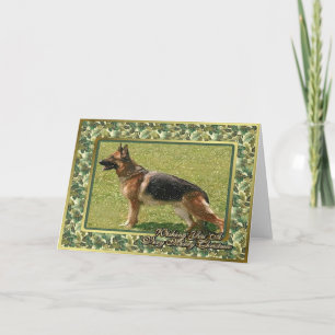 Festiva Tarjeta de Navidades de Shepherd Dog Blank