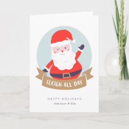 Festiva Tarjeta de Navidades de Sleigh All Day