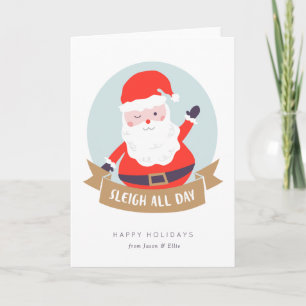 Festiva Tarjeta de Navidades de Sleigh All Day