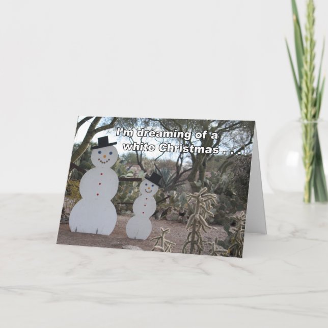 Festiva Tarjeta de Navidades de Snowbirds Desiertos (Anverso)