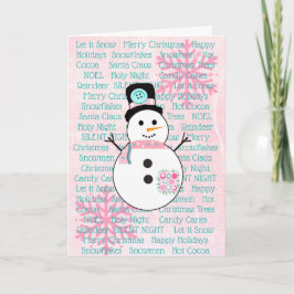 Festiva Tarjeta de Navidades de Snowflakes con Snowflakes