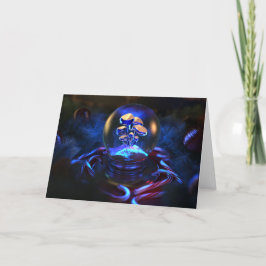 Festiva Tarjeta de Navidades de Snowglobe (Fluorescencia)