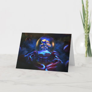 Festiva Tarjeta de Navidades de Snowglobe (Fluorescencia)