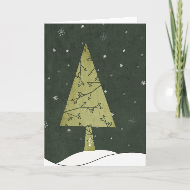 Festiva tarjeta de navidades de snowman (Anverso)