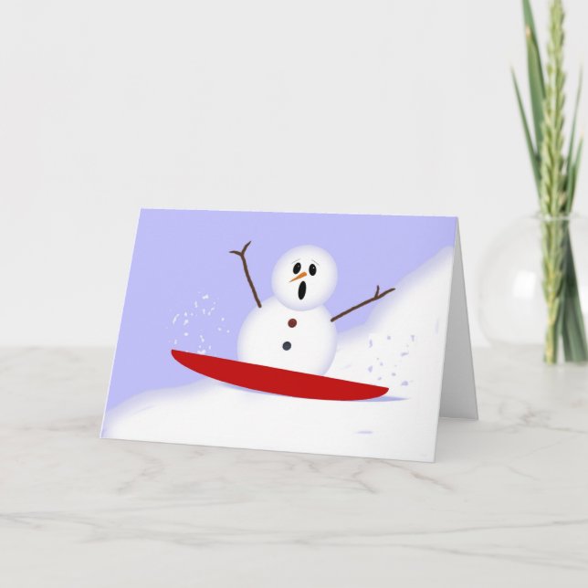 Festiva Tarjeta de Navidades de Snowman (Anverso)