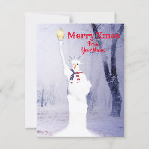 Festiva Tarjeta de Navidades de snowman de Estados Unidos