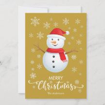 Tarjeta de Navidades de Snowman navideños