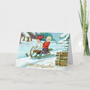 Festiva Tarjeta de Navidades de soldadura para niños alema