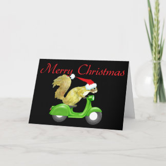 Festiva Tarjeta de Navidades de Squirrel Santa