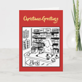 Festiva Tarjeta de Navidades de Stationers Shop