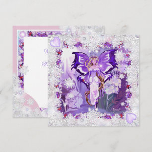 Festiva tarjeta de navidades de sun Fairy y snowflakes