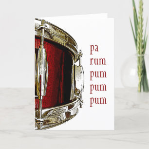 Festiva Tarjeta de Navidades de tambor de Snare Drummer Bo