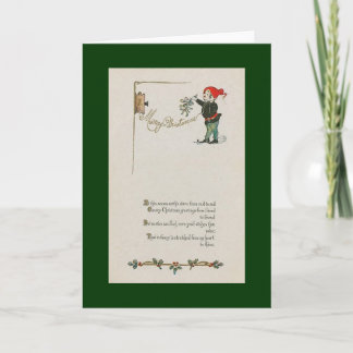 Festiva Tarjeta de Navidades de teléfono antiguo