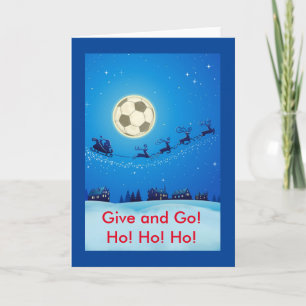 Festiva Tarjeta de Navidades de temas de fútbol