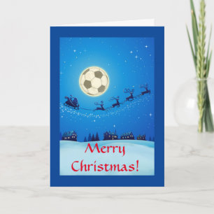 Festiva Tarjeta de Navidades de temas de fútbol