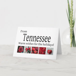Festiva Tarjeta de Navidades de Tennessee, específica del
