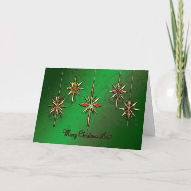 Festiva Tarjeta de Navidades de tía (Anverso)